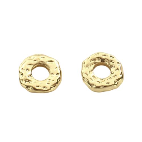Brass Spacer Beads, real gold plated, DIY & hammered Approx 3mm 