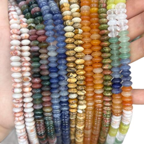 Single Gemstone Beads, Saucer, hand polished, DIY Approx 38 cm 
