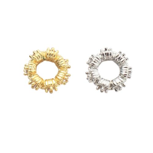 Brass Spacer Beads, plated, DIY & micro pave cubic zirconia Approx 4mm 