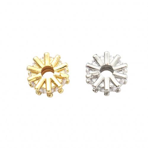Brass Spacer Beads, plated, DIY & micro pave cubic zirconia Inner Approx 2.5mm 