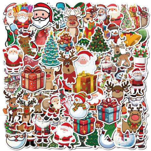 Paper Sticker Paper, with PVC Plastic, printing, Christmas Design & DIY & waterproof 