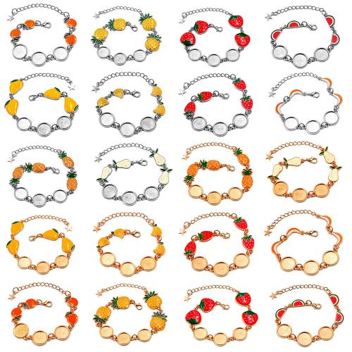 Zinc Alloy Bracelet Setting & enamel 12mm 