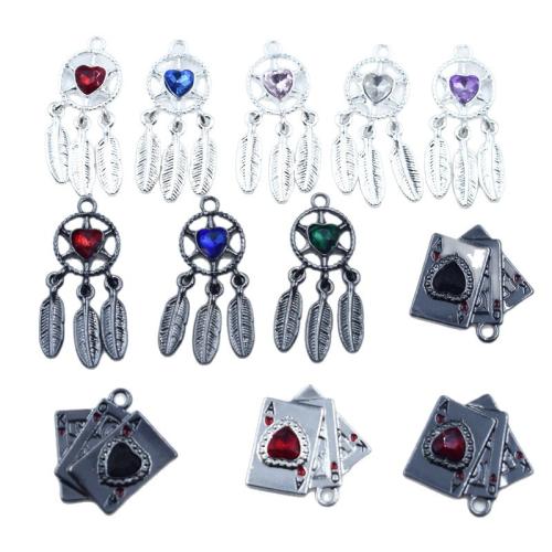 Zinc Alloy Rhinestone Pendants & enamel & with rhinestone 