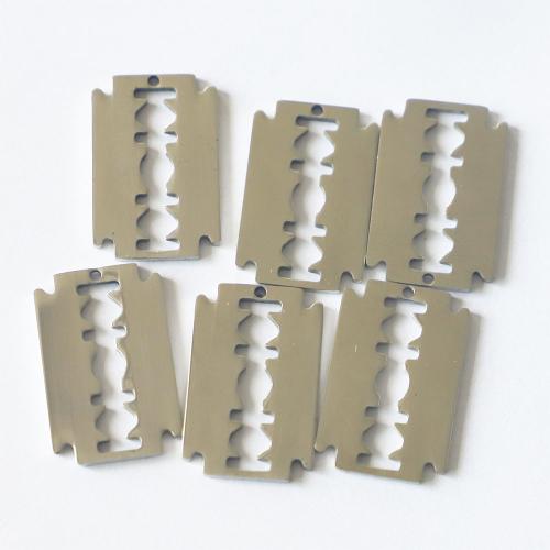 Stainless Steel Pendants, Razor Blade, DIY original color 