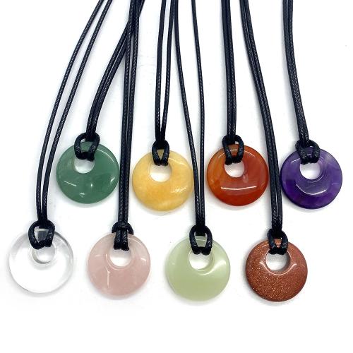 Gemstone Jewelry Pendants, DIY & large hole, 27mm 