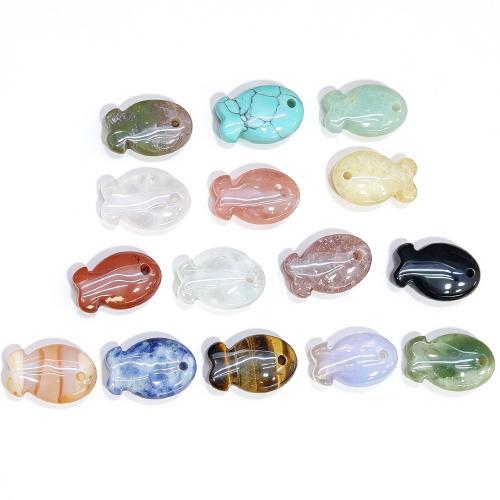 Gemstone Jewelry Pendants, Fish, polished, DIY 