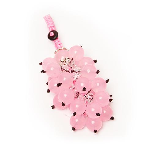 calcedonia cierre de llave, con Cuentas de vidrio & Coco & cordón poliéster, Esférico, para mujer, más colores para la opción, 90mm, Vendido por UD