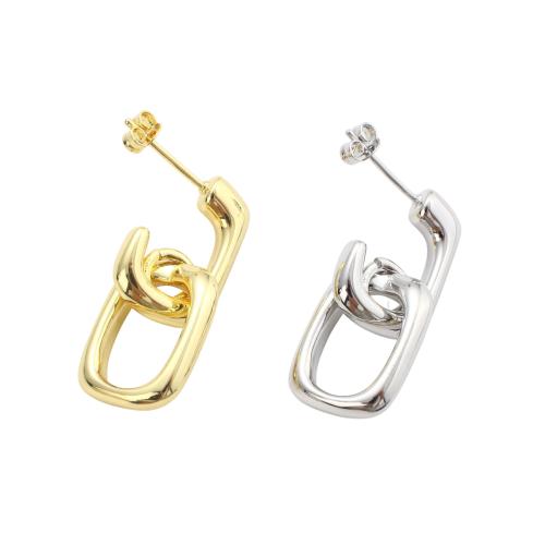 metal Pendientes con Colgantes, Patrón Geométrico, chapado, Joyería & para mujer, más colores para la opción, 31x18.8x3.5mm, Vendido por Par