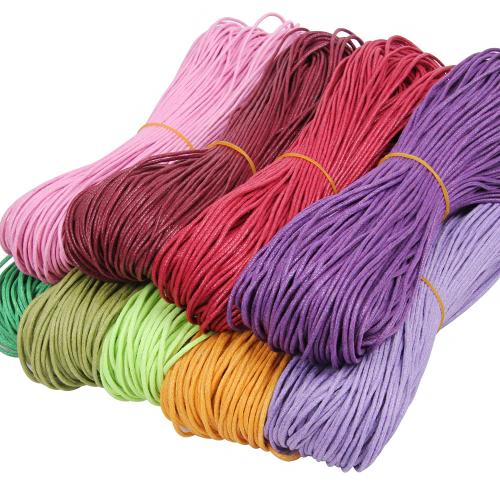 Cordón de algodón encerado, Bricolaje, más colores para la opción, 1.5mm, aproximado 65m/UD, Vendido por UD