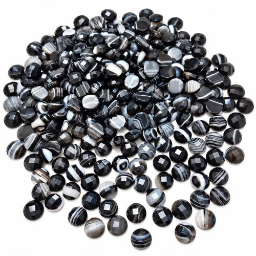 瑪瑙カボション, ブラックアゲート, ラウンド形, DIY & 切り面, 無色, 8mm, 売り手 パソコン