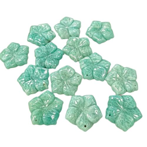 Amazonite Pendants, ​Amazonite​, Flower, Carved, DIY [