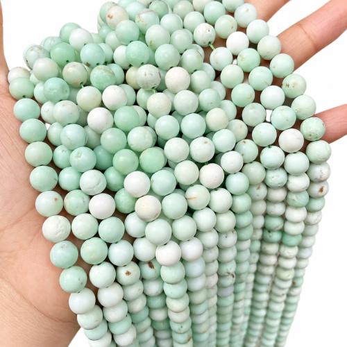 Opal Perlen, grüner Opal, rund, DIY & verschiedene Größen vorhanden, keine, verkauft von Strang