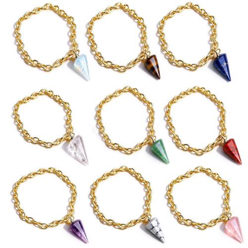 Gemstone Pet Necklace, with Zinc Alloy, Geometrical Pattern  
