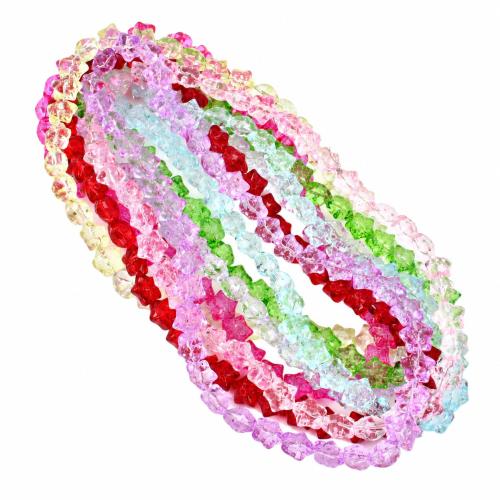 Vernickelt Glasperlen, Glas, Stern, DIY, keine, 17mm, Länge:ca. 31 cm, verkauft von Strang