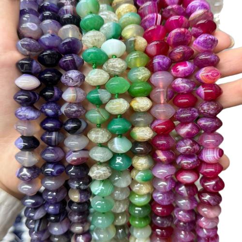 Perles agates, Agate, soucoupe, poli, DIY, plus de couleurs à choisir Environ 38 cm, Vendu par brin