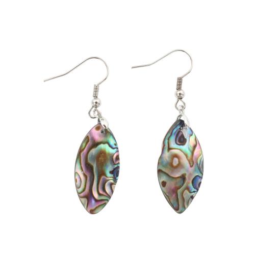 Abalone Shell Drop Earring, with Brass, fashion jewelry & for woman 