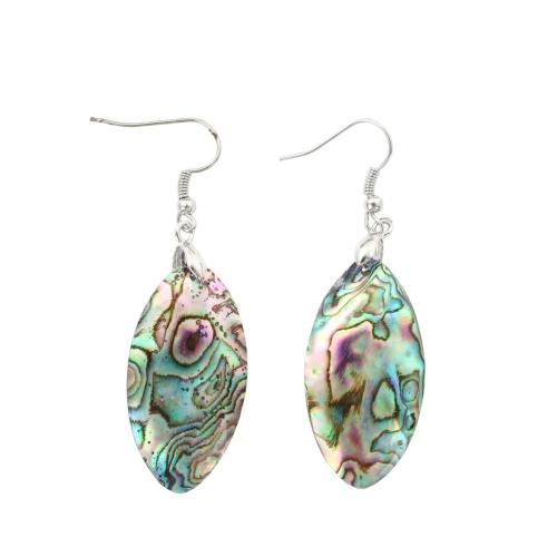 Abalone Shell Drop Earring, with Brass, fashion jewelry & for woman 