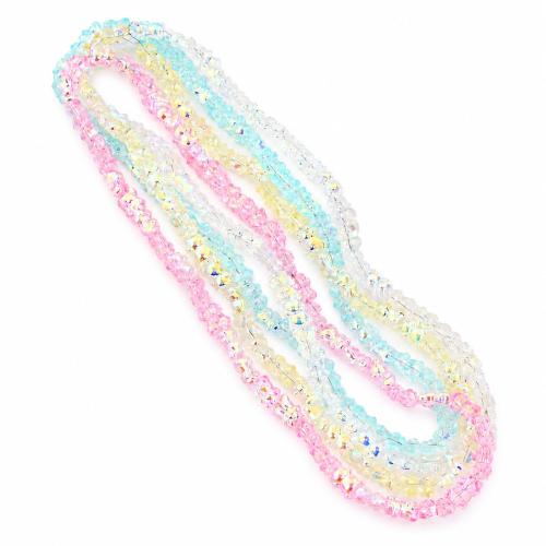 Vernickelt Glasperlen, Glas, DIY, keine, 15x12mm, Länge:ca. 32 cm, verkauft von Strang
