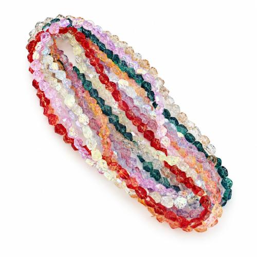 Vernickelt Glasperlen, Glas, DIY, keine, 14x13mm, Länge:ca. 35 cm, verkauft von Strang