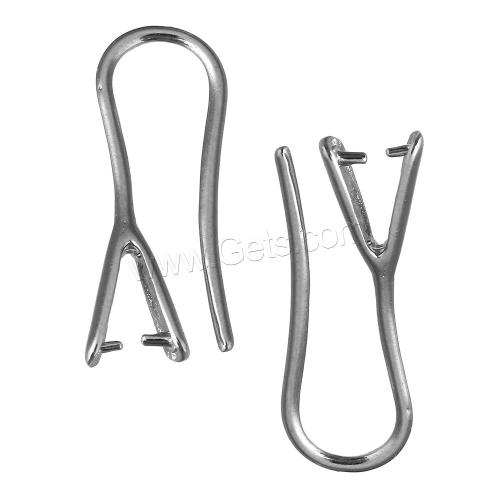 Crochet en laiton boucle d'oreille, Placage de couleur platine 0.7mm, Vendu par PC[