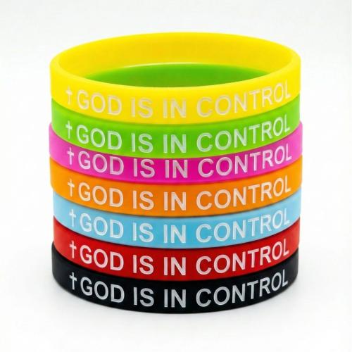 Silicone Bands, Rubber, 7 pieces & fashion jewelry & Unisex & luminated, multi-colored, Inner Approx 60mm [