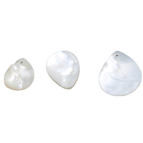 White Shell Pendants, Teardrop, DIY white 