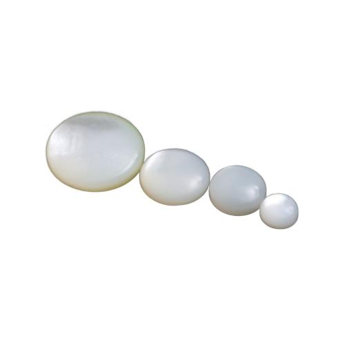 White Shell Cabochon, Dome, DIY 