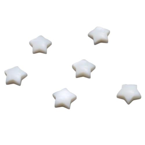 White Shell Cabochon, Star, DIY, white 