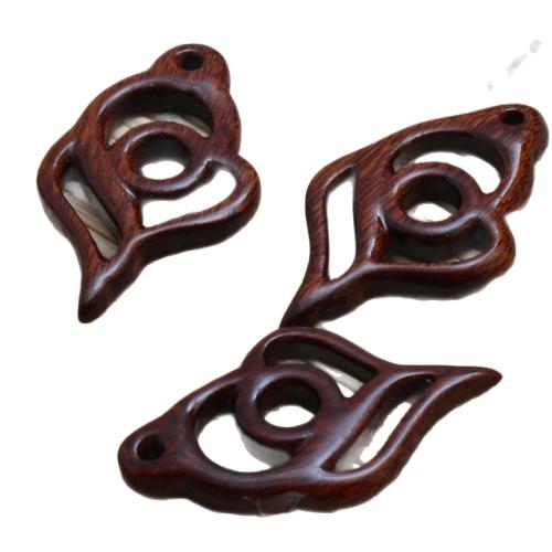 Painted Wood Pendants, Cloud, DIY & hollow, deep red 