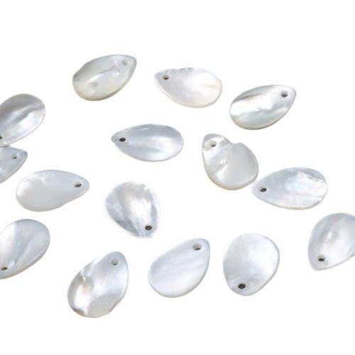 White Shell Pendants, Teardrop, DIY 