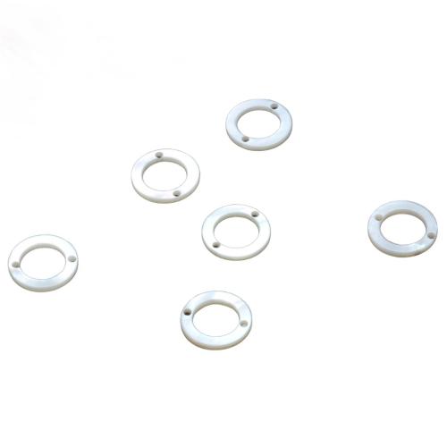 White Shell Pendants, Donut, DIY & 1/1 loop, white 