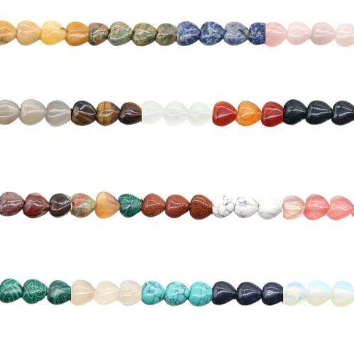 Einzelne Edelstein Perlen, Herz, poliert, DIY & verschiedenen Materialien für die Wahl, 16mm, ca. 12PCs/Strang, verkauft von Strang