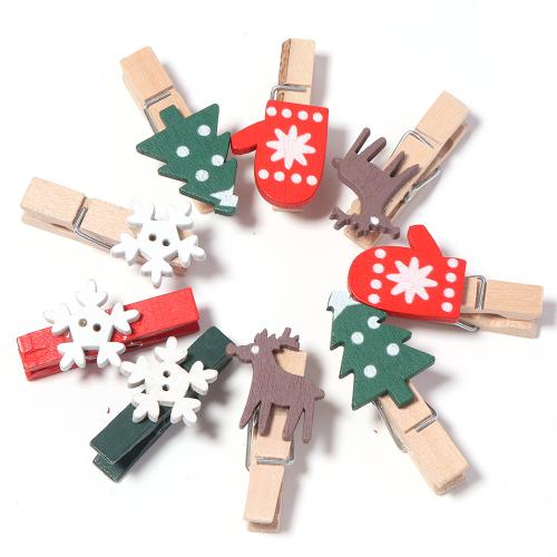 Wood Clip, Christmas Design 