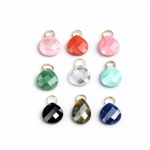 Pendentif bijoux de pierre gemme, larme, poli, DIY & différents matériaux pour le choix & facettes Vendu par PC