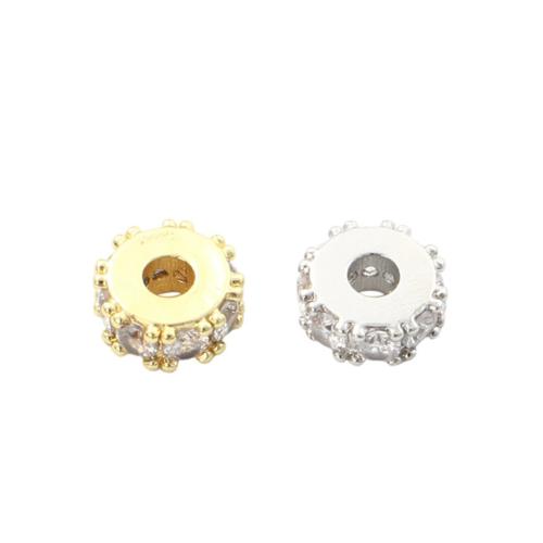 Brass Spacer Beads, plated, DIY & micro pave cubic zirconia Approx 2.7mm 