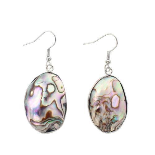 Abalone Shell Drop Earring, with Brass, fashion jewelry & for woman 