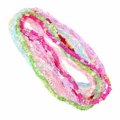 Wunder-Glasperlen, Glas, Blume, DIY, keine, 9mm, Länge:ca. 28 cm, verkauft von Strang[