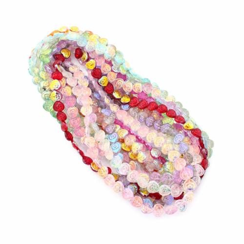 Wunder-Glasperlen, Glas, Herz, DIY, keine, 16x15mm, Länge:ca. 32 cm, verkauft von Strang[