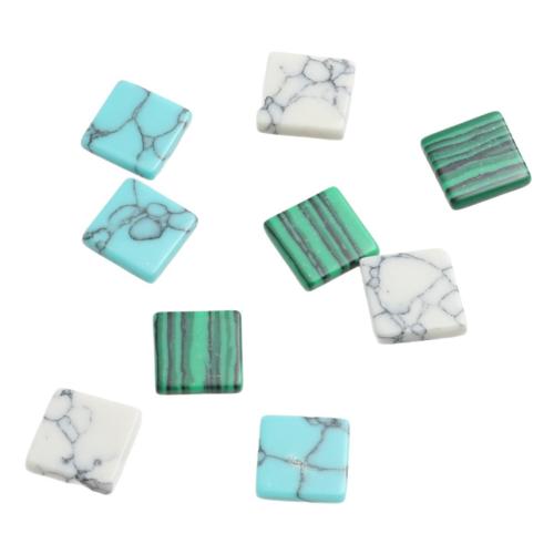 Synthetic Turquoise Cabochon,  Square, DIY 
