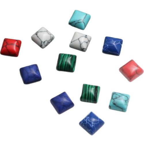 Synthetic Turquoise Cabochon,  Square, DIY 