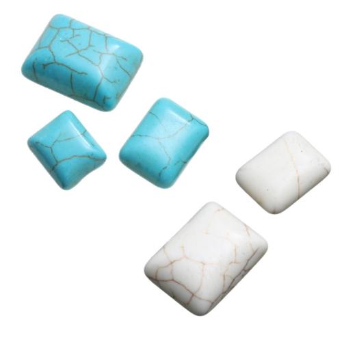 Synthetic Turquoise Cabochon, Rectangle, DIY 