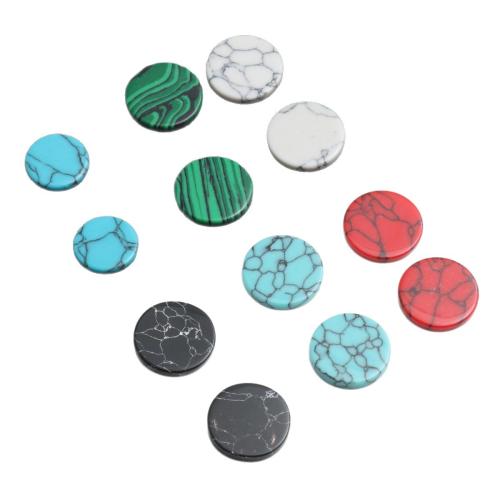 Synthetic Turquoise Cabochon, Flat Round, DIY 
