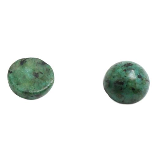 Gemstone Cabochons, Dalmatian, Dome, DIY green 