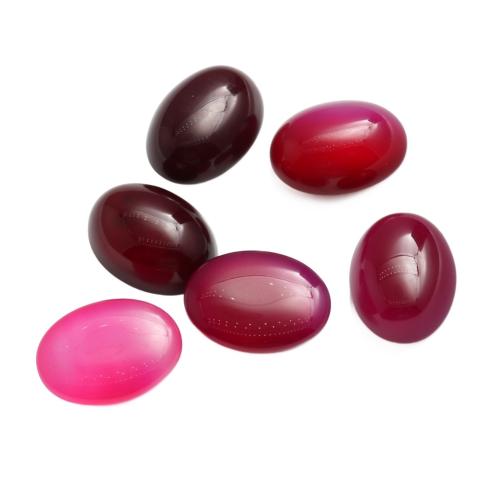 Gemstone Cabochons, Chalcedony, Oval, DIY Random Color 