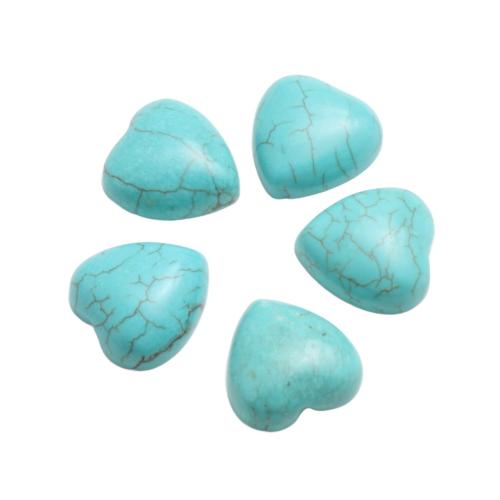 Natural Turquoise Cabochon, Heart, DIY green 