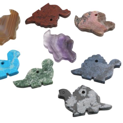 Pendentif bijoux de pierre gemme, Pierre naturelle, Dinosaure, poli, DIY & normes différentes pour le choix, plus de couleurs à choisir, Vendu par PC
