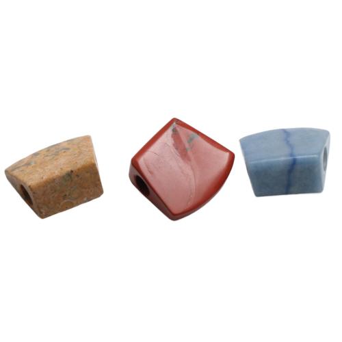 Einzelne Edelstein Perlen, Naturstein, Axt, poliert, DIY, gemischte Farben, 30.70x26.60x16mm, verkauft von PC