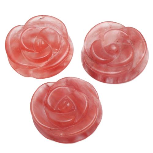 Gemstone Cabochons, Red Agate, Rose, Carved, DIY, red 