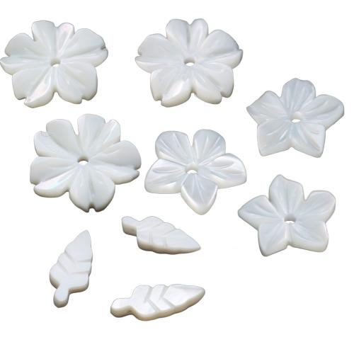 White Shell Pendants, Carved, DIY 
