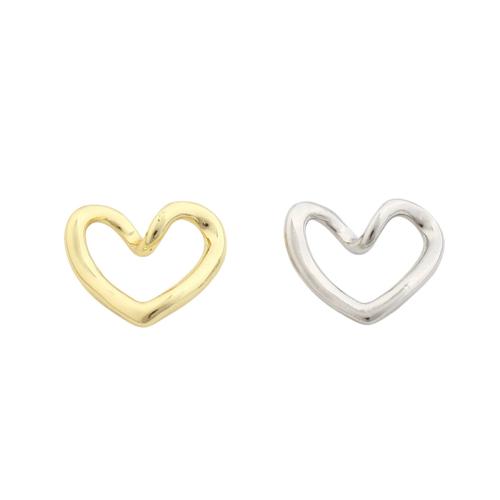 Brass Heart Pendants, plated, DIY 